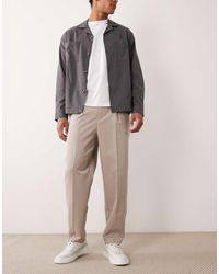 ASOS - Smart Pleated Relaxed Tapered Pants - Lyst