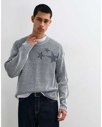 Hollister - Y2K Gebreide Geribbelde Trui Met Print - Lyst