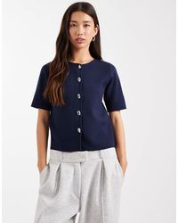 Threadbare - – kurzärmlige strickjacke aus kompaktem strick - Lyst
