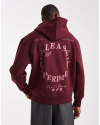 ASOS - Hoodie With Back Print And Contrast Stitching - Lyst