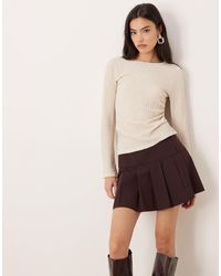 ASOS - Drop Waist Pleated Mini Skirt - Lyst
