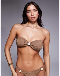 ASOS - Riley Resin Mykonos Twisted Padded Bandeau Bikini Top - Lyst