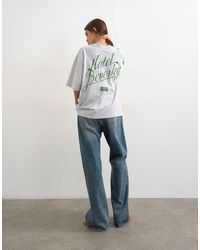 TOPSHOP - Hotel Beverley Graphic Oversized Tee - Lyst