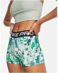 Nike - Nike - pro training aop - shorts da 3" verdi con grafica stampata - Lyst