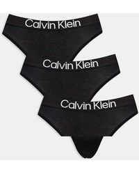 Calvin Klein - Extra Soft Cotton 3 Pack Thongs - Lyst
