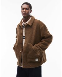 ASOS - Relaxed Borg Harrington Jacket - Lyst