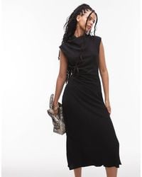Mango - Gathered Waist Detail Midaxi Dress - Lyst