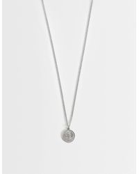 ASOS - Collier en acier inoxydable résistant à l'eau avec pendentif pièce gravée - Lyst