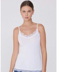 Tezenis - Viscose And Lace Camisole - Lyst