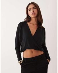 ASOS - Modal Slouchy Twist Front Top - Lyst
