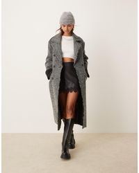 ASOS - – verstärkter dad-mantel aus hochwertigem material mit fischgrätmuster - Lyst