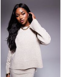 River Island - – kurzer grobstrick-pullover - Lyst