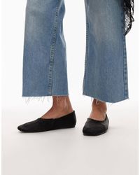 Mango - Hair On Real Leather Square Toe Flat Shoe - Lyst