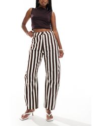 ASOS - – barrel-jeans mit breitem streifenmuster - Lyst