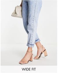 raid wink black square toe block heeled sandals