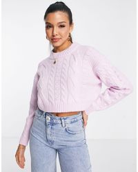 Miss Selfridge - Heritage Chunky Cable Sweater - Lyst