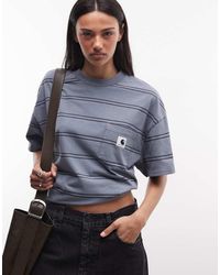 Carhartt - Bert Stripe Pocket T-shirt - Lyst