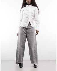 AllSaints - Fox Wide Leg Denim Jeans - Lyst