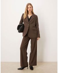 Y.A.S - Pantalon ample d'ensemble habillé à taille haute - marron chocolat - Lyst