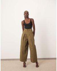 ARRANGE - Remi Casual Twill Barrel Trouser - Lyst