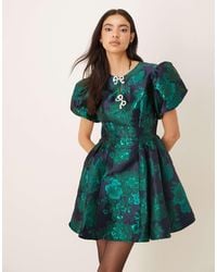 Sister Jane Oversized Pussybow Jacquard Mini Dress in Black | Lyst Sister Jane Oversized Pussybow Jacquard Mini Dress in Black | Lyst