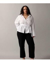ASOS - Vaqueros Capri Negros Cómodos Y Elásticos De Pernera Recta De Asos Design Curve - Lyst