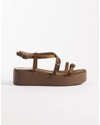 ASOS - Fleetwood Strappy Flat Sandals - Lyst