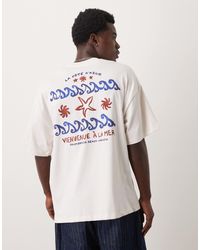 SELECTED - Oversized Heavy Weight T-shirt With Sea Back Print - Lyst