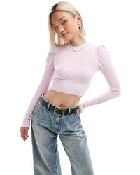 Glamorous - High Neck Cropped Jumper - Lyst