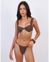 SIMMI - Ruched Cup Bikini Top - Lyst