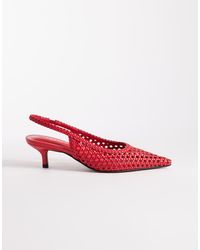 ASOS - Star Weave Slingback Mid Heel Shoes - Lyst