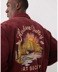 Polo Ralph Lauren - Lined Back Embroide Cord Bomber Jacket - Lyst