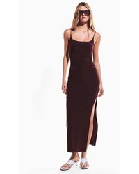 Bershka - Gathered Strap Midi Dress - Lyst