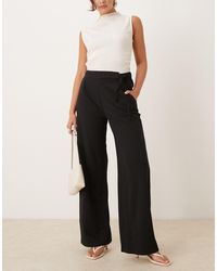 Jdy - Tie Detail Wide Leg Trouser - Lyst