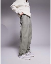 ASOS - Baggy Broek Van Linnenmix - Lyst