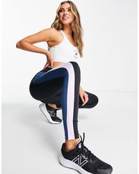 New Balance Running accelerate - leggings colour block neri e lilla - Nero