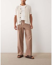 ASOS - Summer Cotton Smart Wide Leg Pants - Lyst