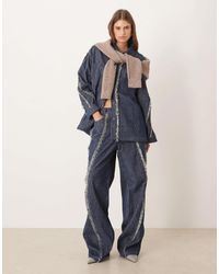 Ghospell - Cord Jeans With Frey Detail - Lyst