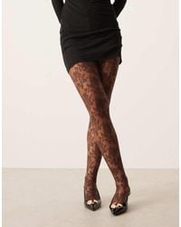 ASOS - Floral Lace Tights - Lyst