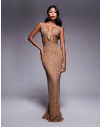 South Beach - Lace Cut Out Maxi Beach Dress - Lyst