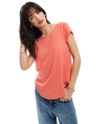 ONLY - Top Met Korte Mouwen En Ritsje Achter - Lyst