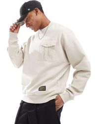 Champion - Sudadera Color Piedra Utilitaria Con Cuello Redondo Rochester De -Beis Neutro - Lyst