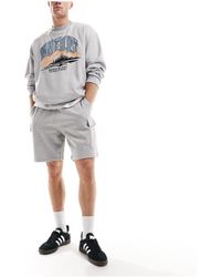 New Look - Pantalones cortos cargo gris jaspeado - Lyst