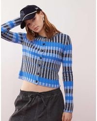 Collusion - Stripe Knitted Plates Cardigan – - Lyst