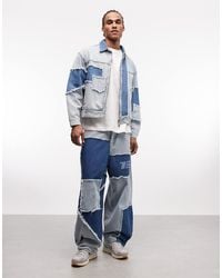 Liquor N Poker - Baggy Distressed Cut N Sew Jeans Co-Ord - Lyst