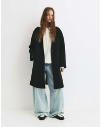 Pull&Bear - Jas Met Vilttextuur En Knoop - Lyst