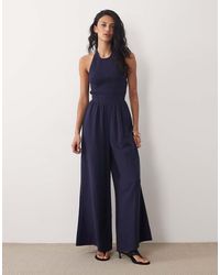 Nobody's Child - Tizzy Cotton Halter Neck Wide Leg Jumpsuit - Lyst