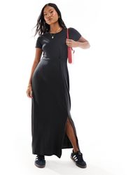 Vero Moda - Knotted T-shirt Maxi Dress With Split - Lyst