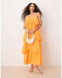 ASOS - – gestuftes, mehrlagiges camisole-maxikleid - Lyst