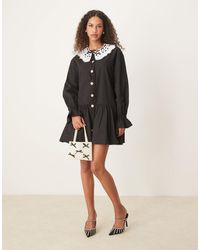 Sister Jane - Oversized Collar Mini Dress - Lyst